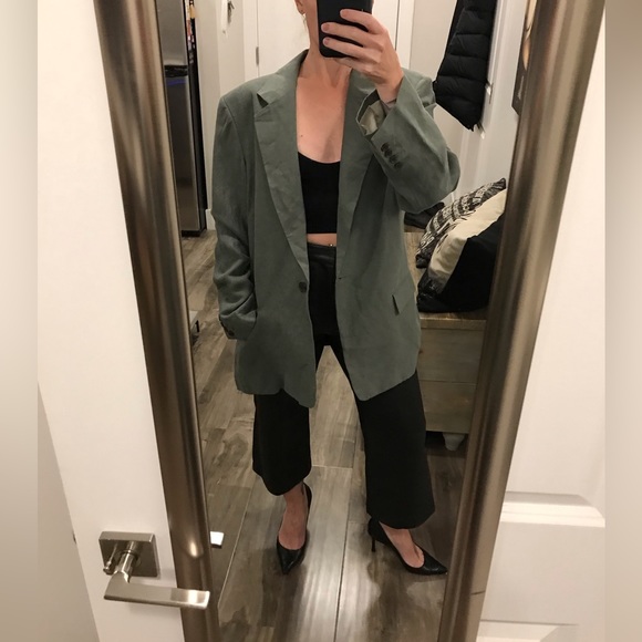 Wilfred “generation” linen blazer in green - med - Picture 8 of 16